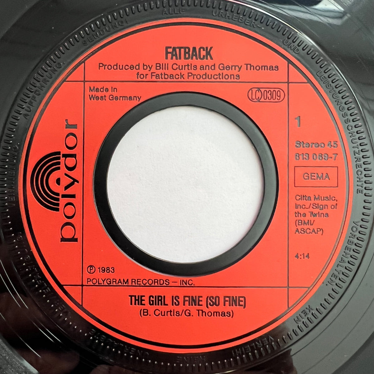 Fatback - The Girl Is Fine / 1. D-Press. 1983 - (VG++/VG++)