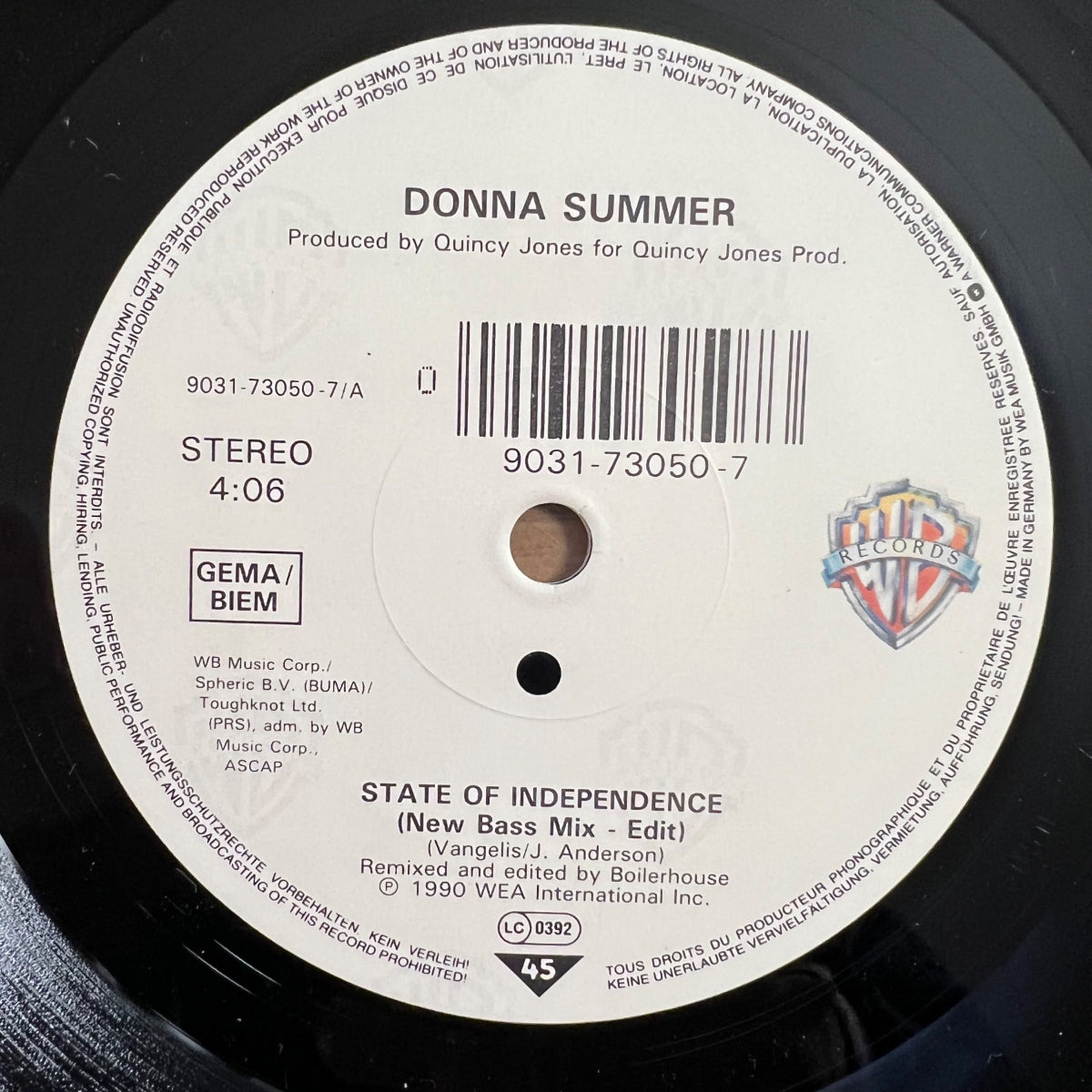 Donna Summer - State Of Independence / EU-Press. 1990 - (M-/M-)