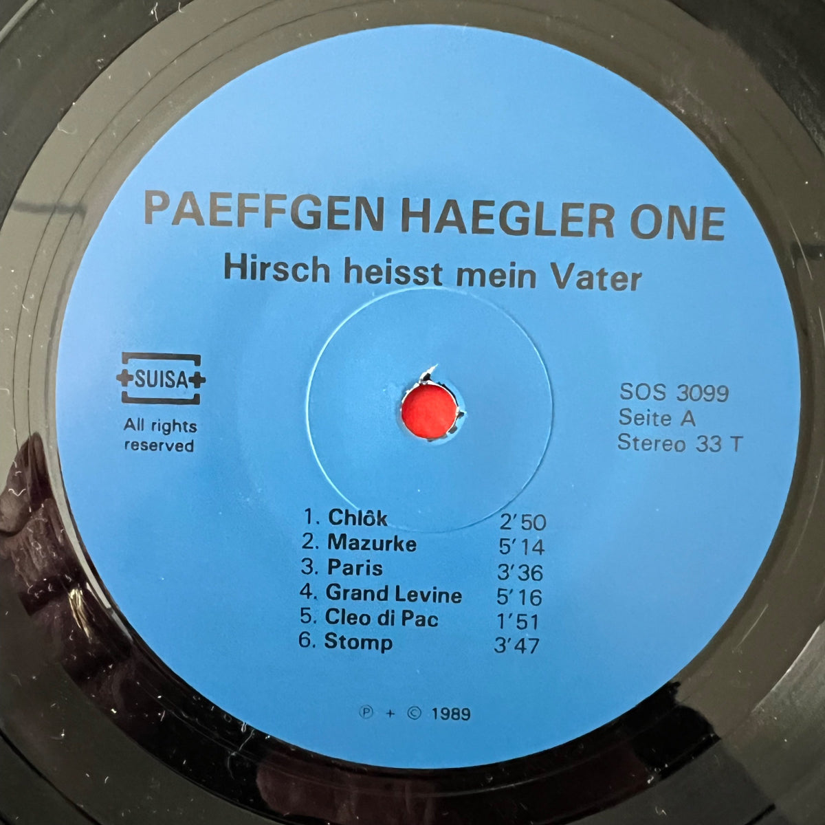 Paeffgen Häkle One - Hirsch Heisst Mein Vater / 1. Swiss-Press. 1989 - (VG++/VG++)