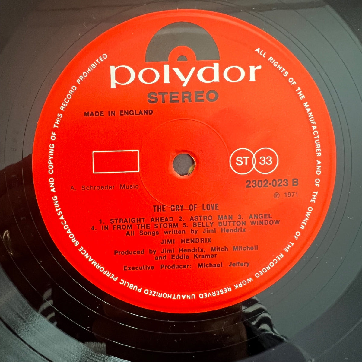 Jimi Hendrix - The Cry Of Love / 1. UK-Press. 1971 - (VG++/M-)