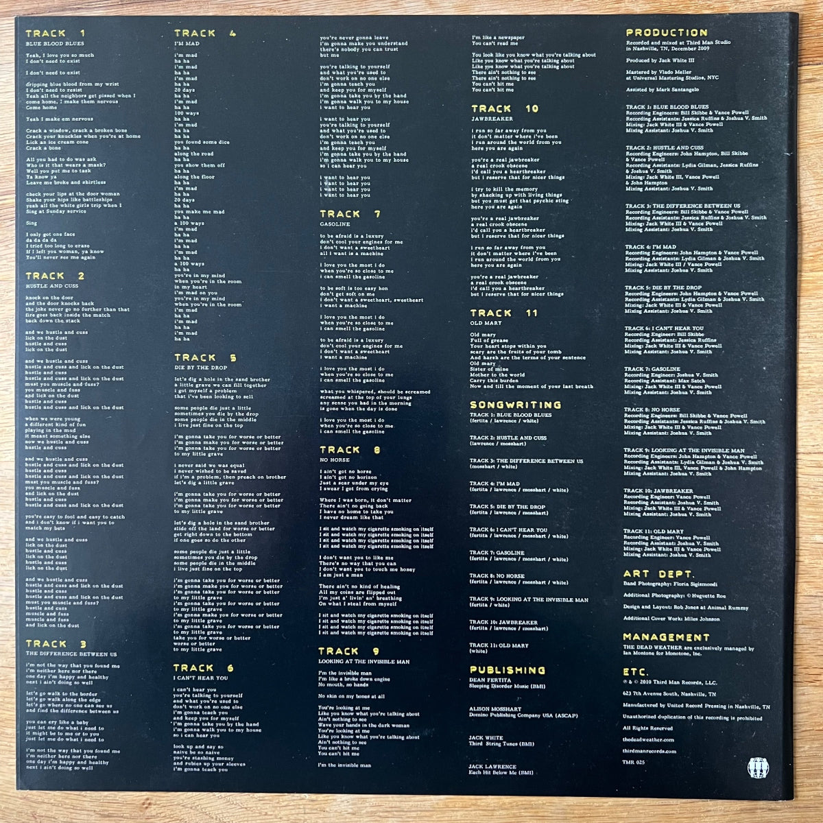 Dead Weather - Sea Of Cowards / 1. US-Press. 2010 - (M-/M-)