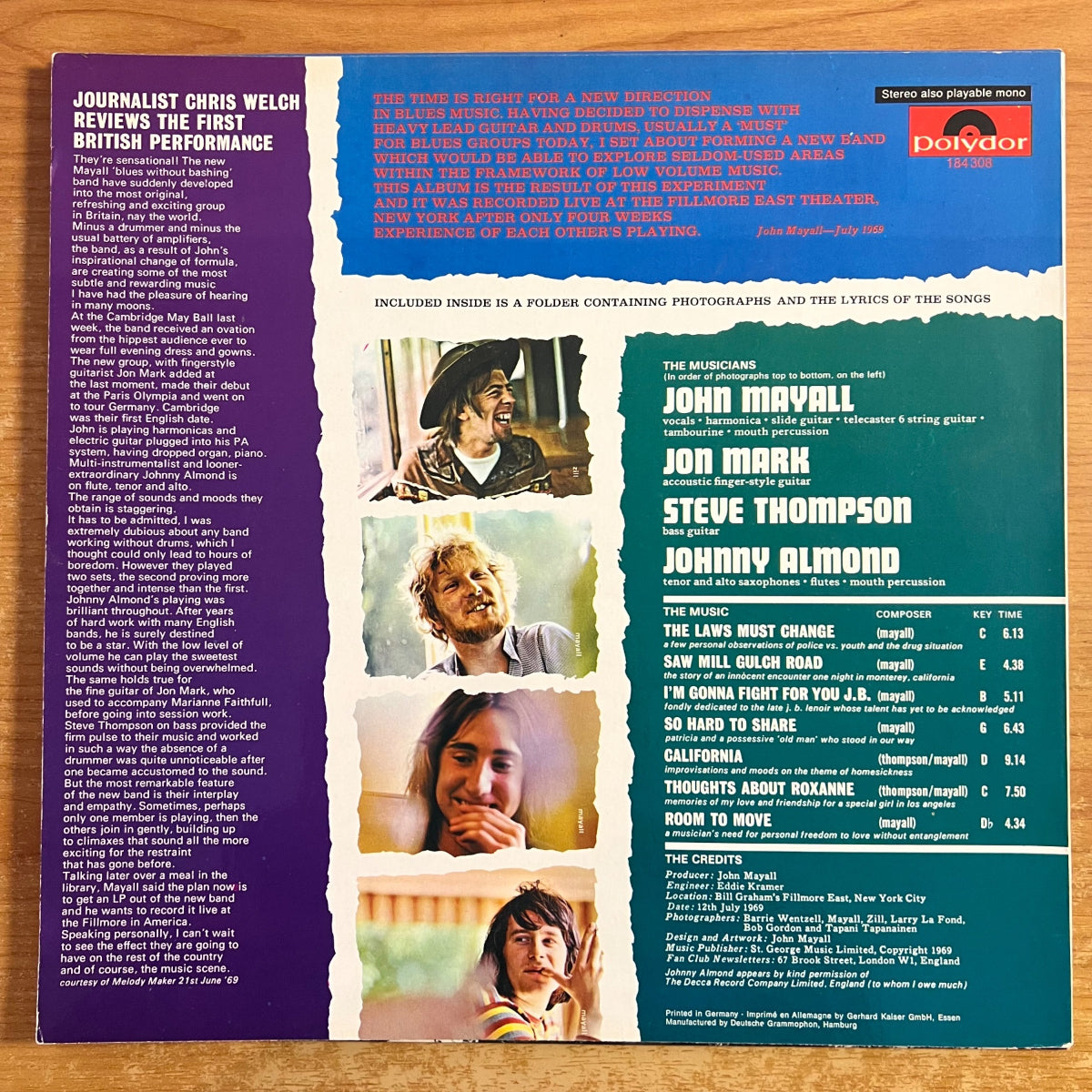 John Mayall - The Turning Point / 1. D-Press. 1969 - (M-/M-)