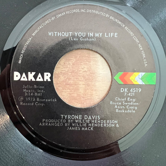 Tyrone Davis - Without You In My Love / 1. US-Press. 1973 - (M-/Neutral)