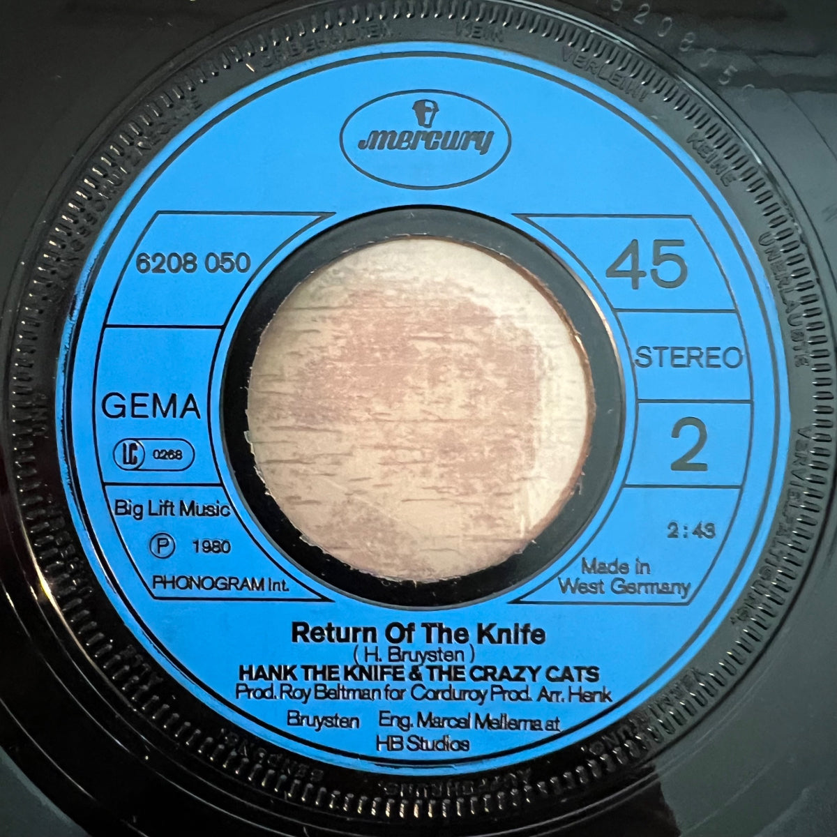 Hank The Knife & The Crazy Cats - Crazy Guitar / 1. D-Press. 1980 - (M-/M-)