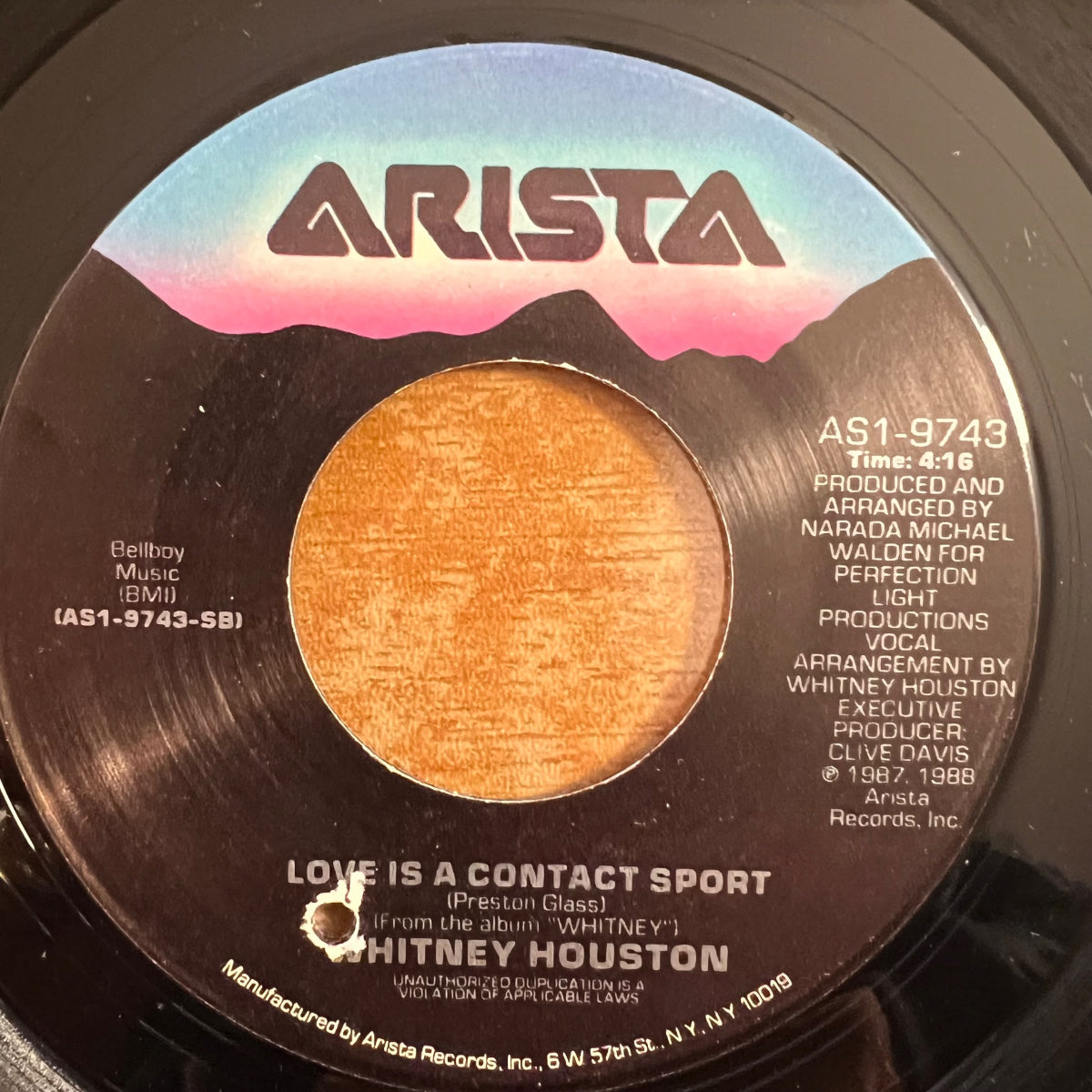 Whitney Houston - One Moment In Time / 1ère presse américaine 1988 - (M-/M-)