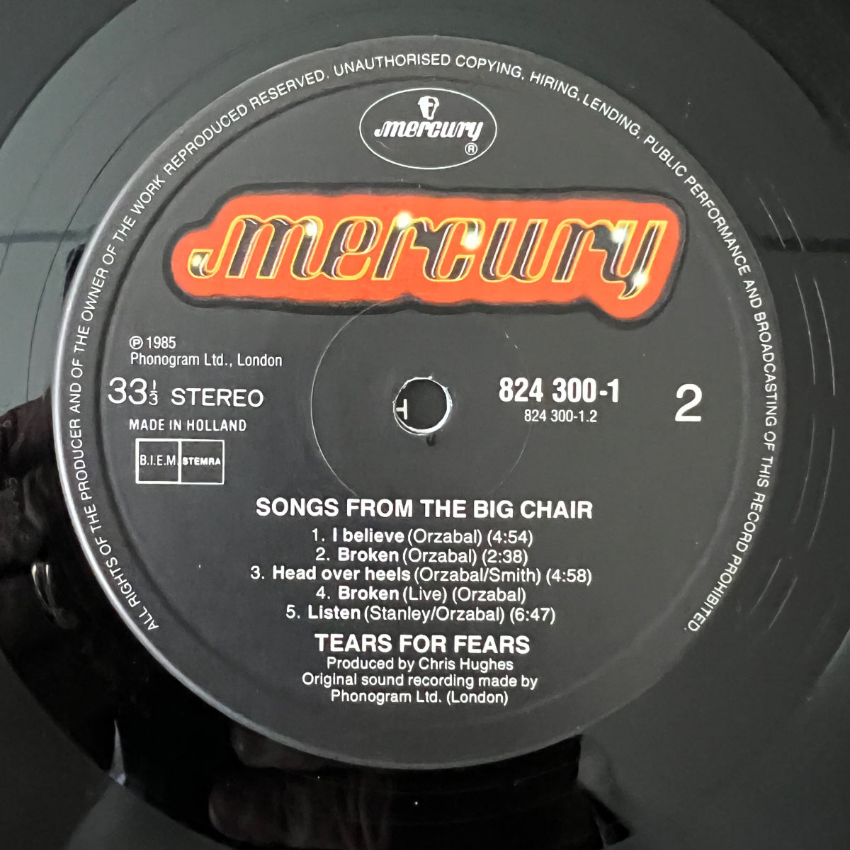 Tears For Fears - Songs From The Big Chair / 1. NL-Press. 1985 - (M-/VG++)