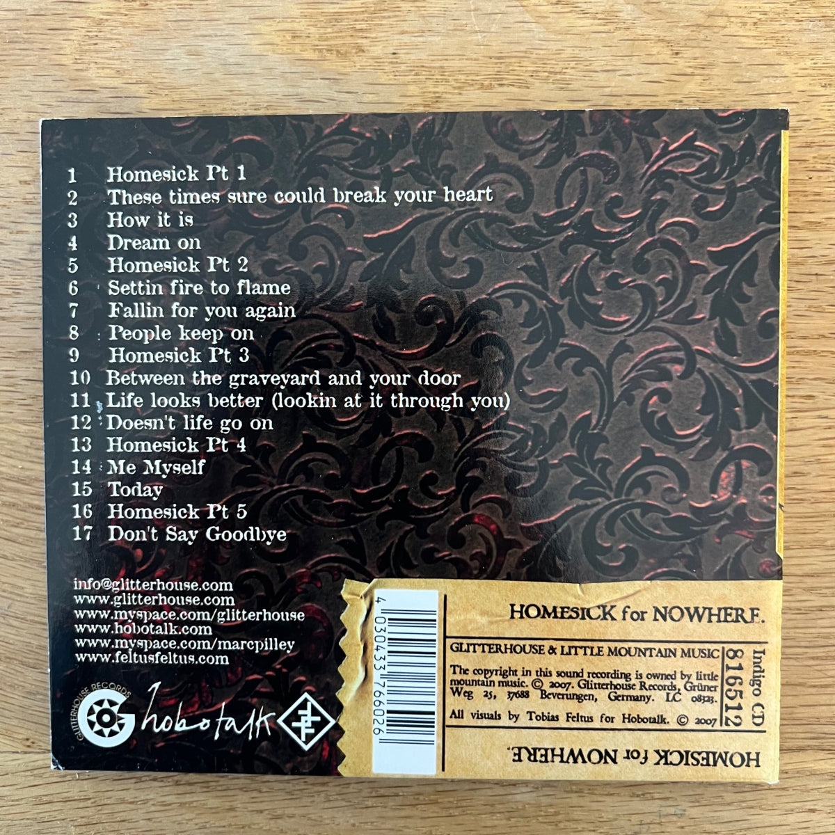 Hobotalk - Homesicjk For Nowhere / CD - 1. D-Press. 2007 - (M-/M-)