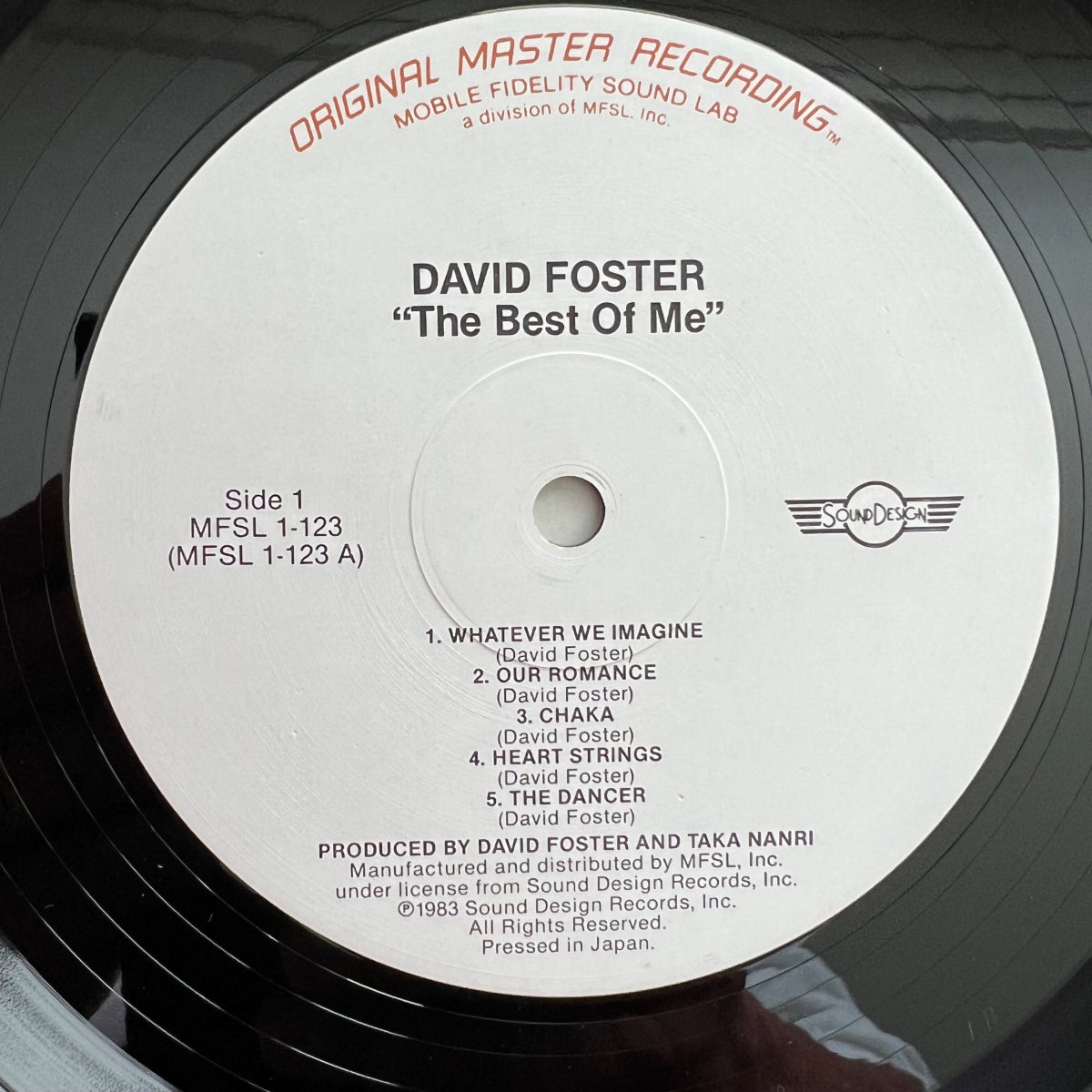 David Foster - The Best Of Me / Audiophile MFSL 1984 - (M-/VG++)