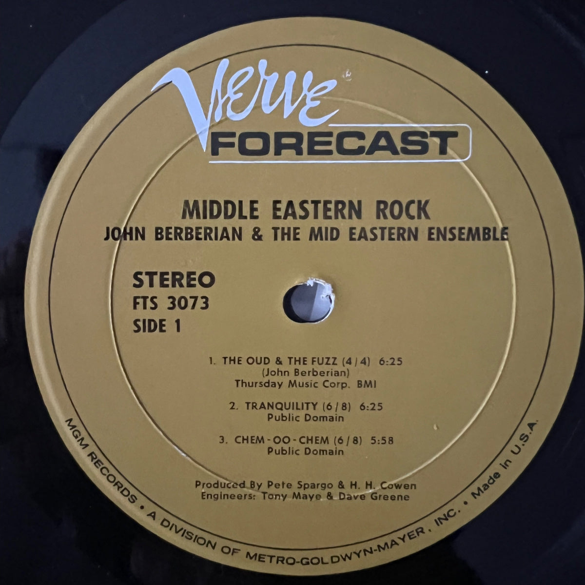 John Berberian & Rock East Ensemble - Middle Eastern Rock / 1. US-Press. 1969 - (M-/M-)