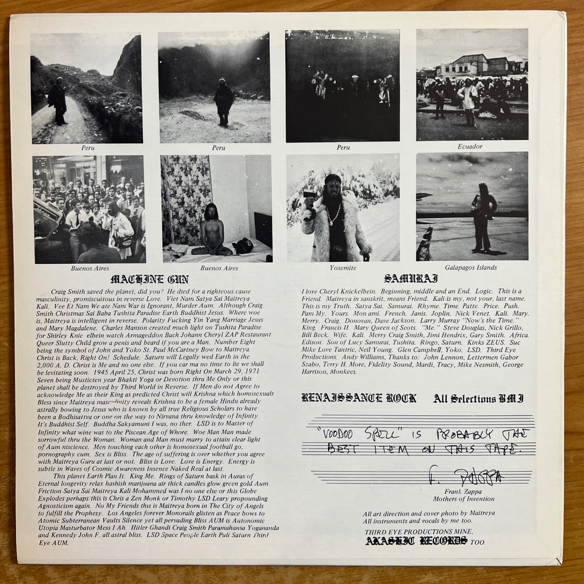 Satya Sai Maitreya Kali - Apache / 2. US-Press. 1980 - (VG+/VG++)