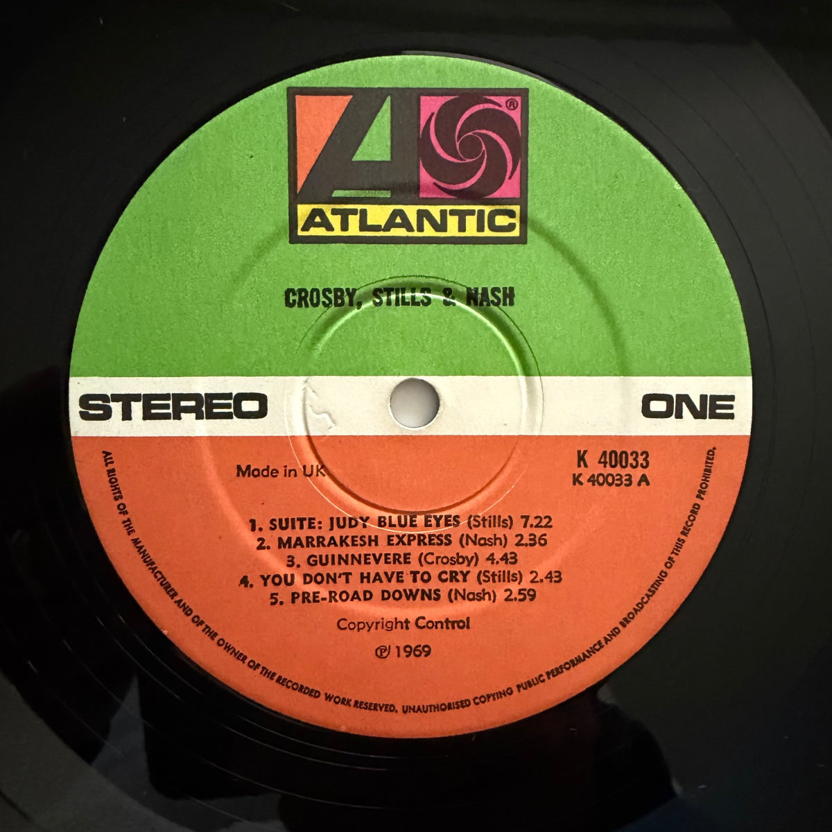 Crosby, Stills & Nash - Same / UK-Press. - RE von 1969 - (VG++/M-)