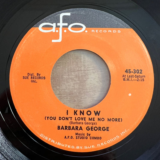 Barbara George - I Know / 1. US-Press. 1961 - (VG+/Neutral)