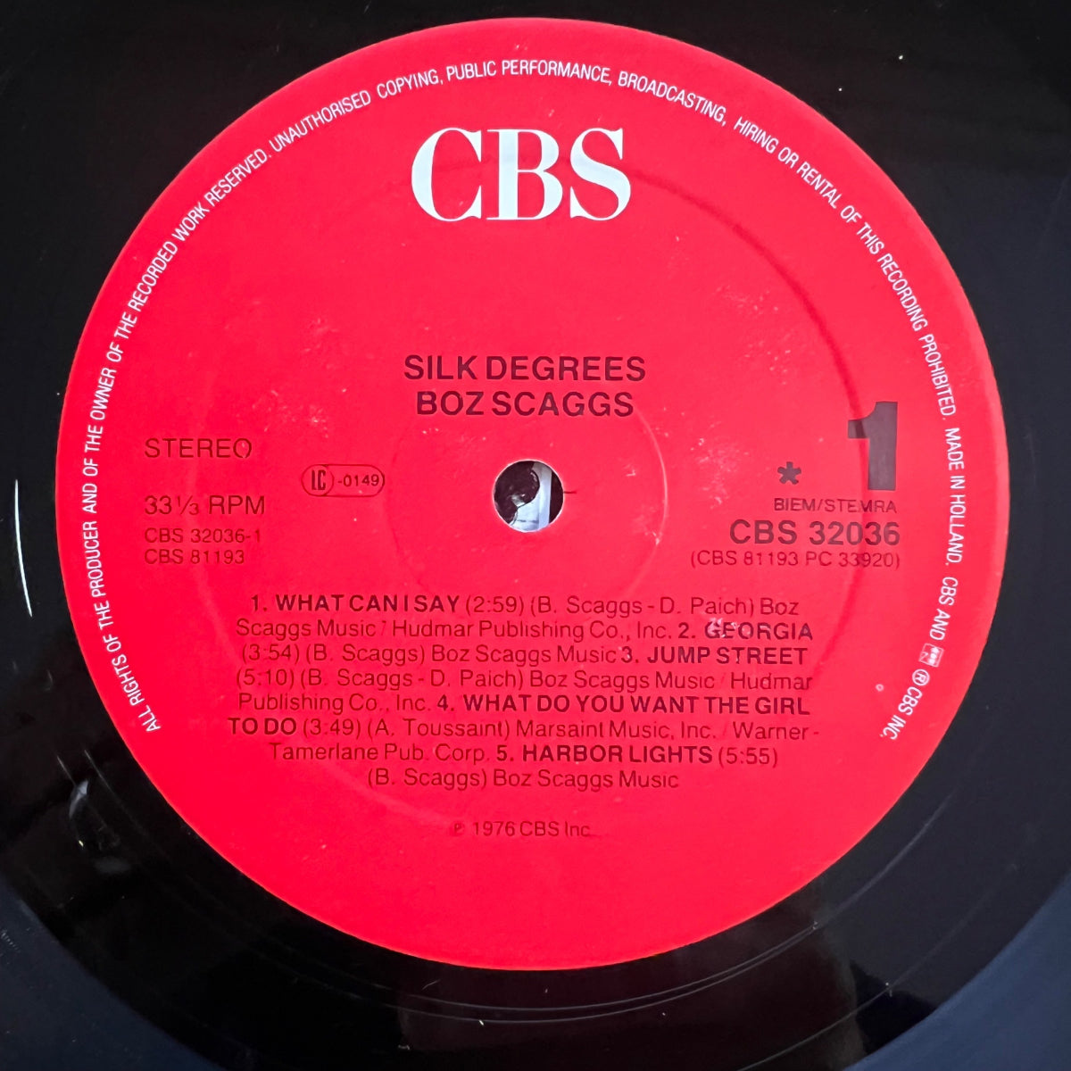 Boz Scaggs - Silk Degrees / NL RE - (M-/VG++)