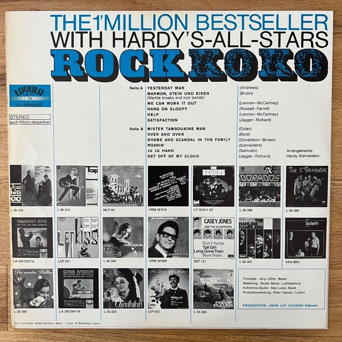 Hardy's All Stars - Rock Koko / 1. Swiss Press 196?