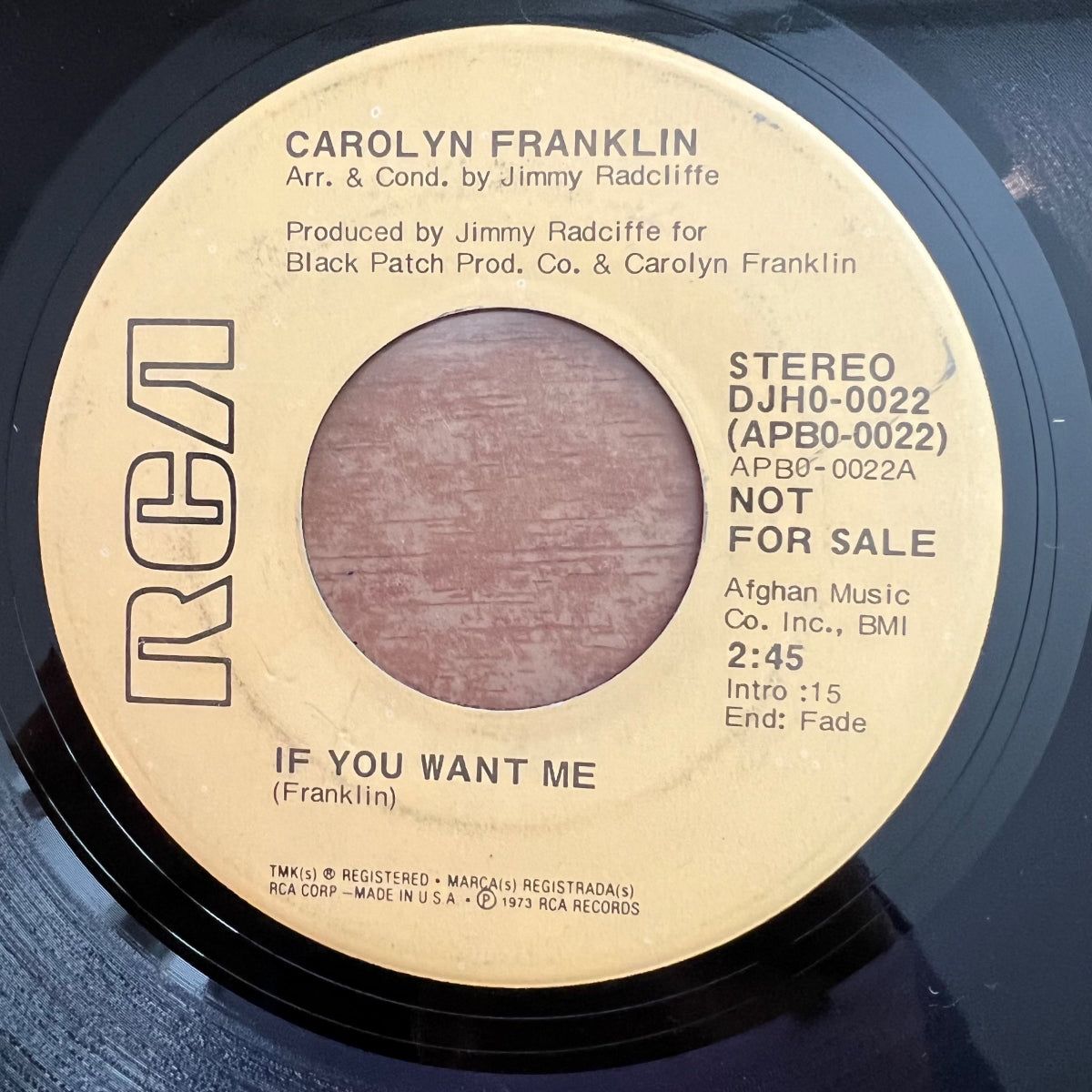 Carolyn Franklin - If You Want Me / US-Promo 1973 - (VG++/Neutral)