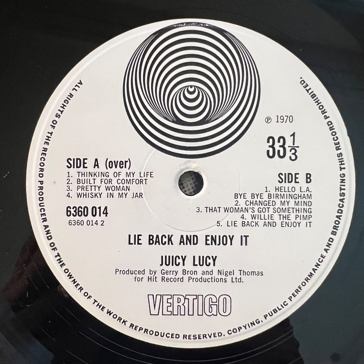Juicy Lucy - Lie Back And Enjoy It / 1. UK-Press. 1970 - (M-/VG+)