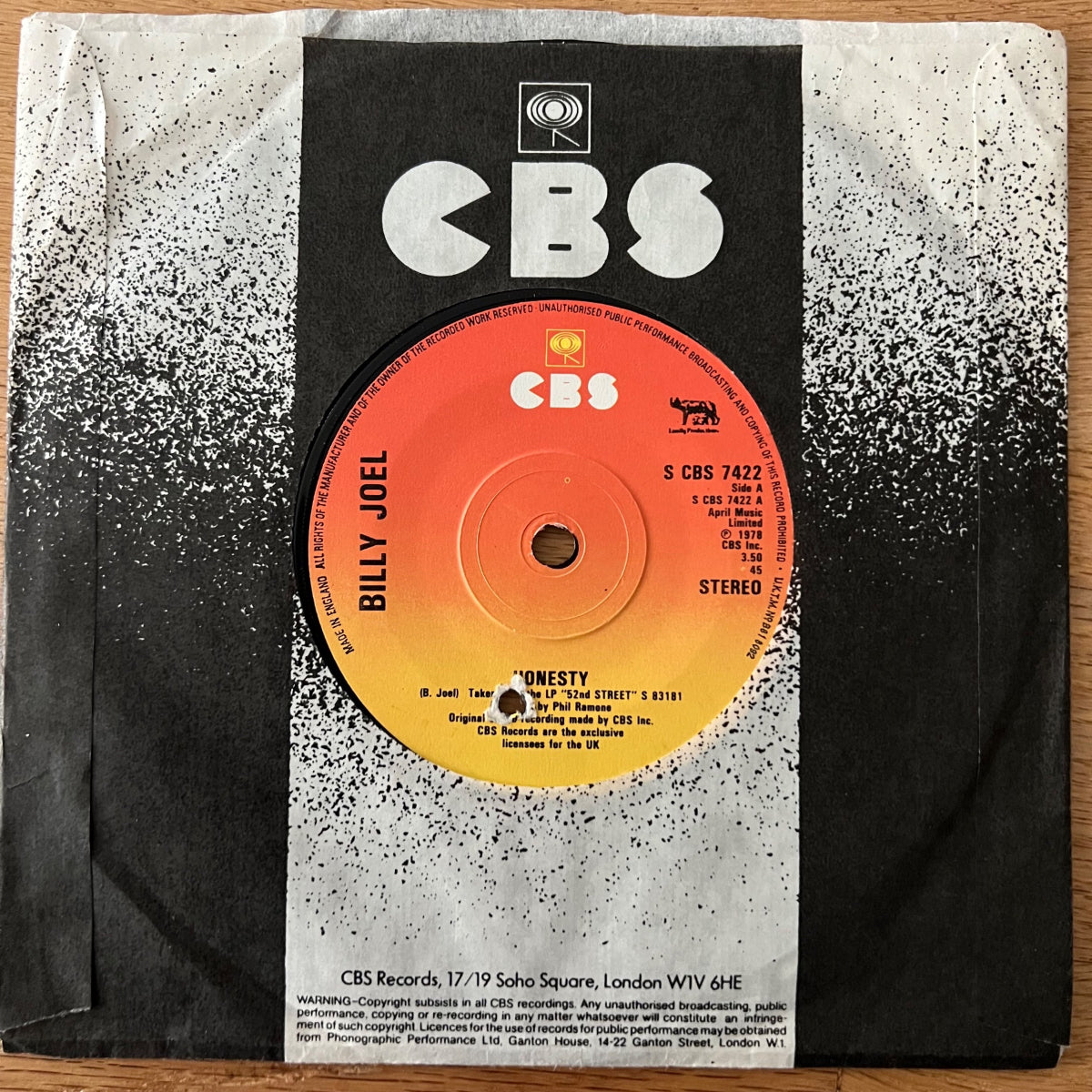 Billy Joel - Honesty / 1. UK-Press. 1978 - (M-/VG+)