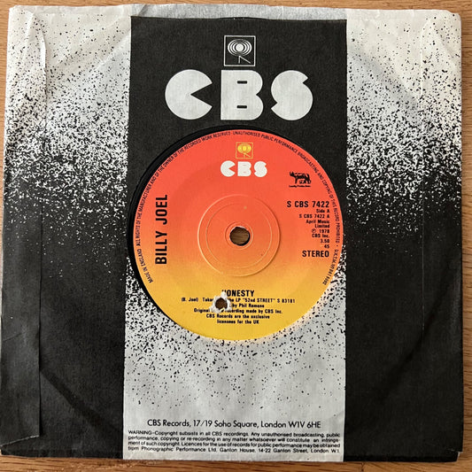 Billy Joel - Honesty / 1. UK-Press. 1978 - (M-/VG+)