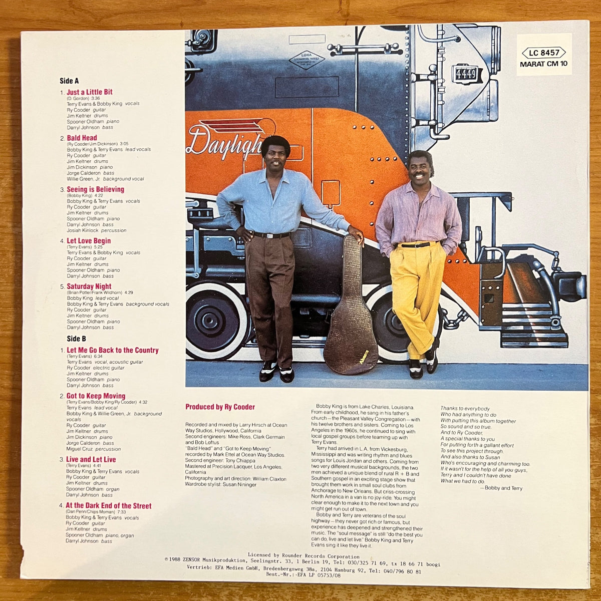 Bobby King & Terry Evans - Live And Let Live / 1. D-Press. 1988 - (M-/M-)