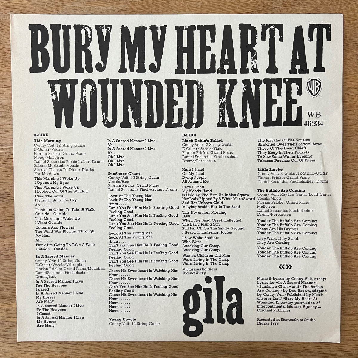 Gila - Bury My Heart At Wounded Knee / 1. D-Press. 1973 - (M-/VG++)