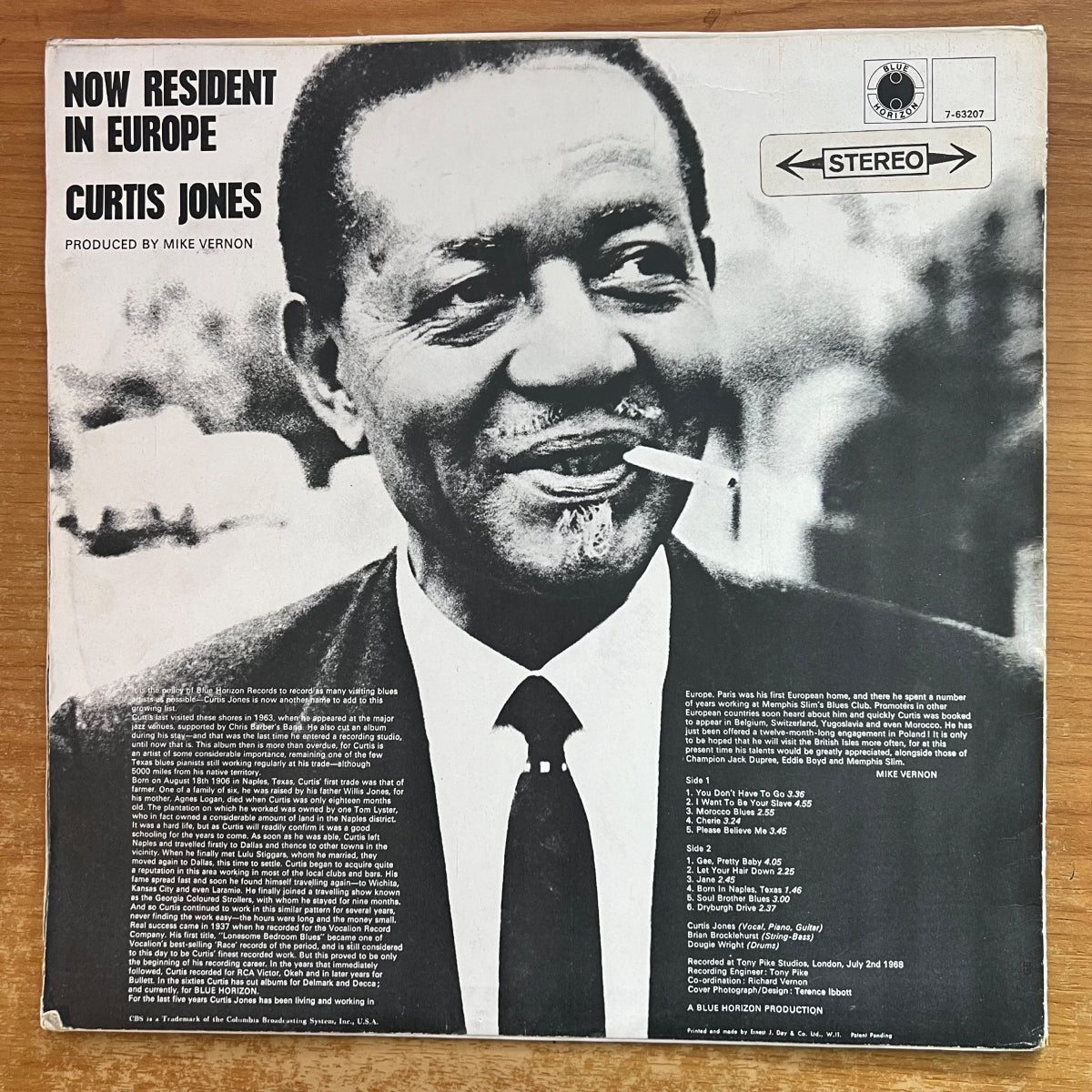 Curtis Jones - Now Resident In Europe / 1. UK-Press. 1968 - (M-/VG++)
