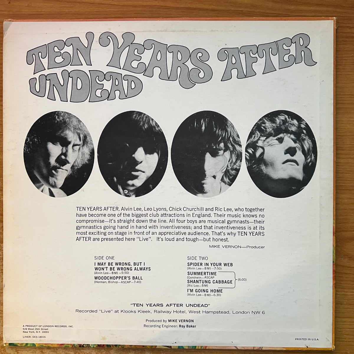 Ten Years After - Undead / 1. US-Press. 1968 - (M-/VG++)