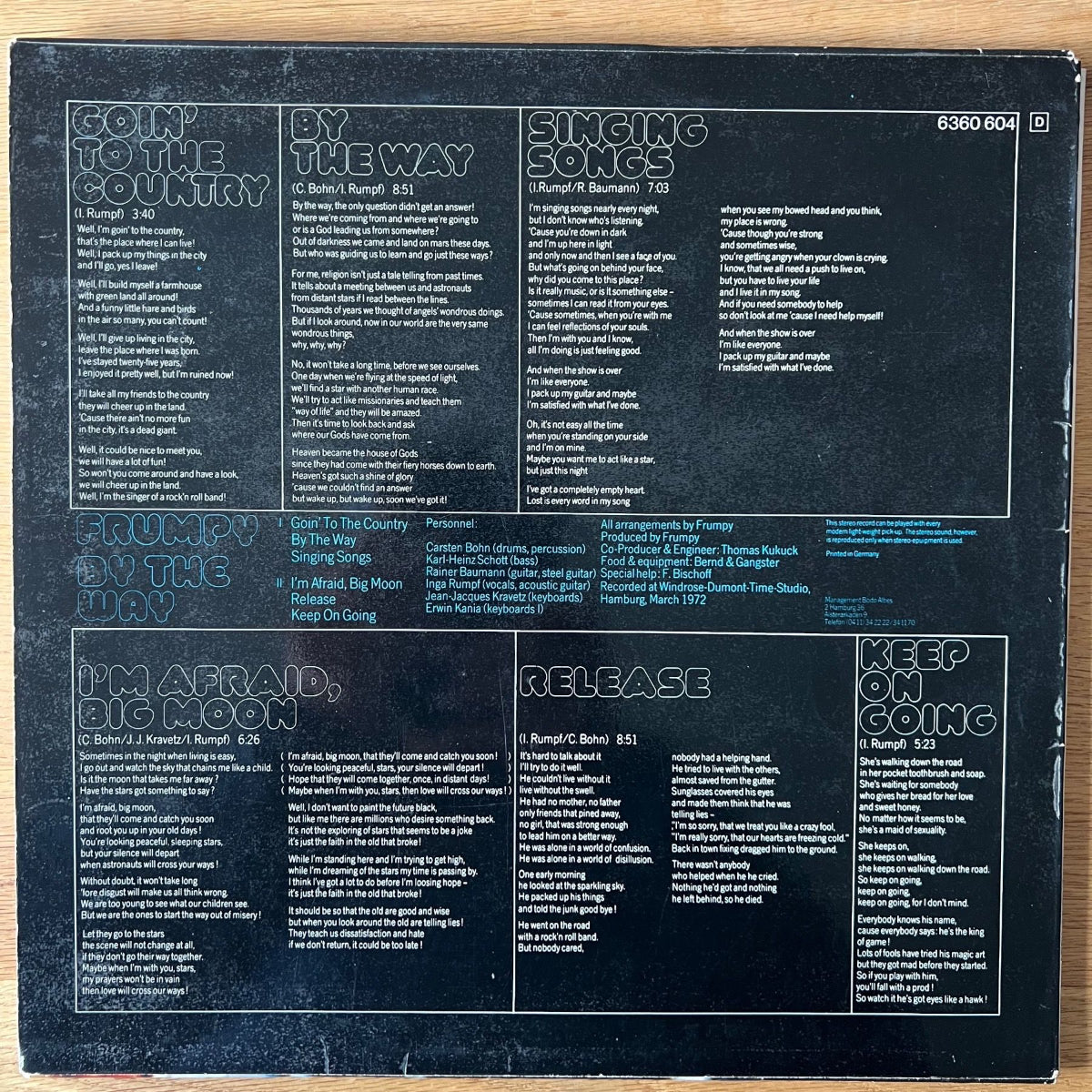 Frumpy - By The Way / 1. D-Press. 1972 incl. Poster - (M-/VG++)