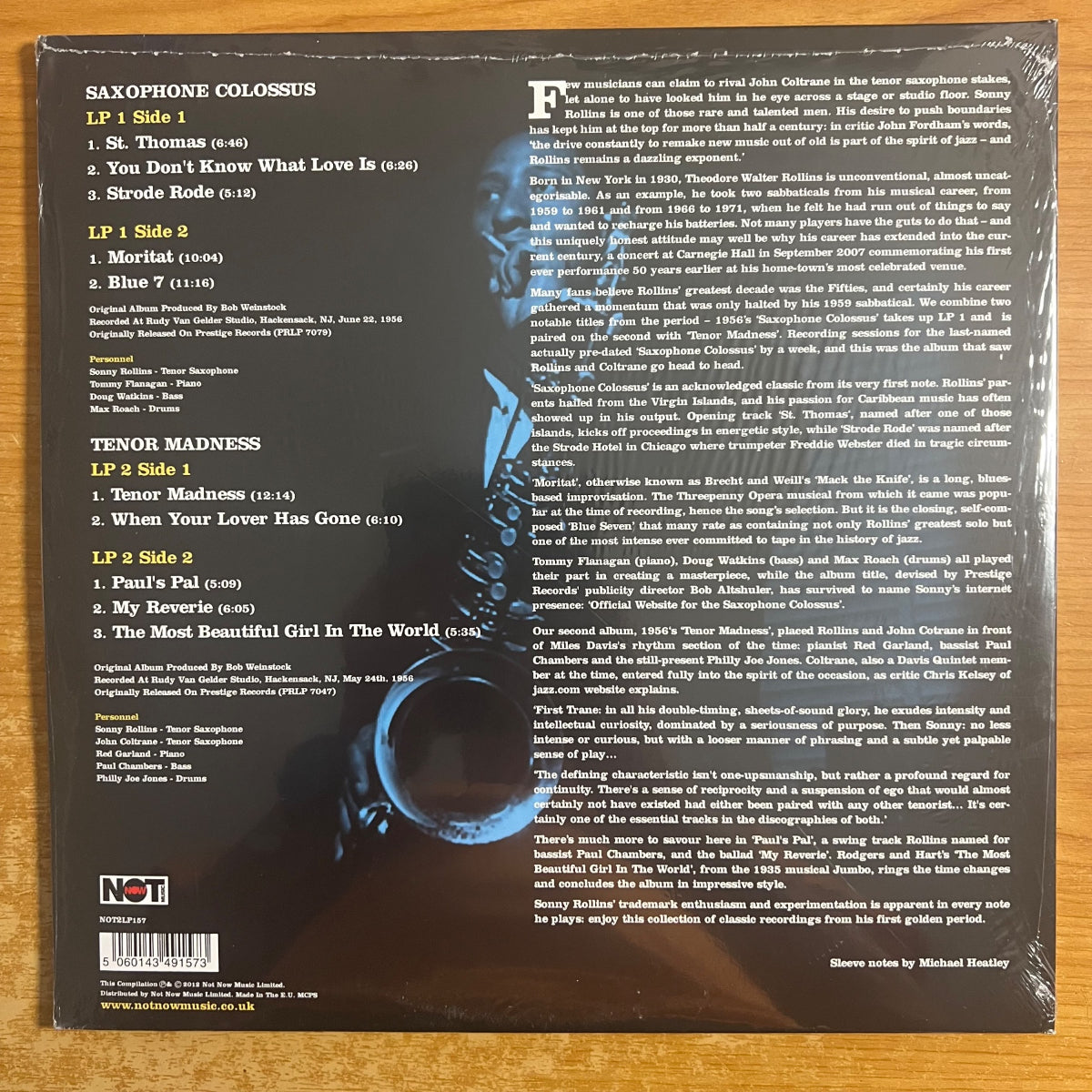 Sonny Rollins - Saxophone Colossus / 2 LP - EU 2012 - (Mint & Sealed)