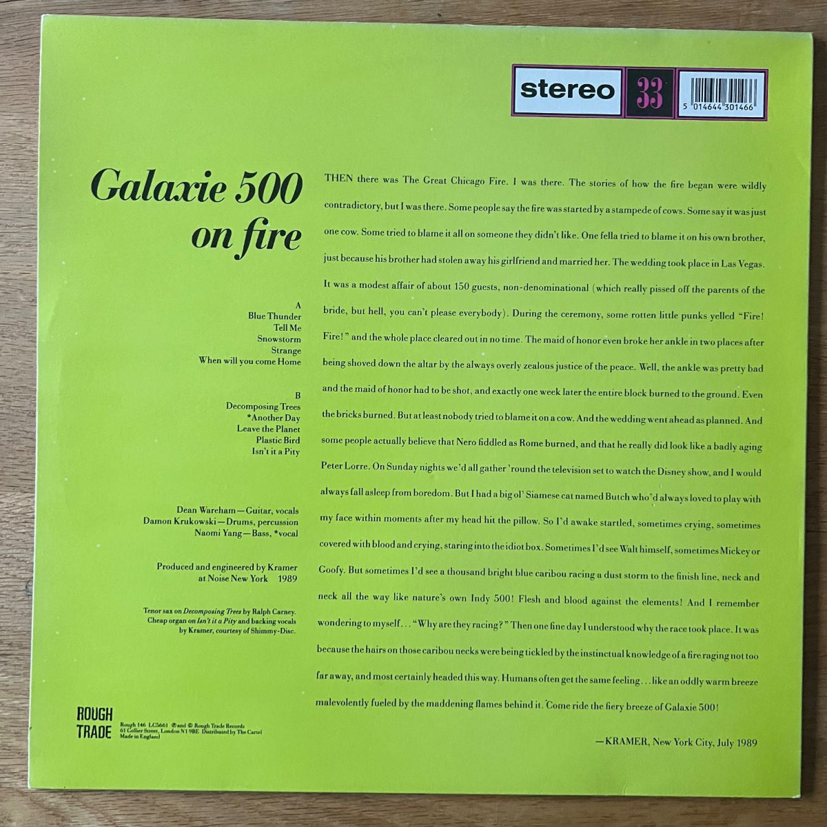 Galaxie 500 - On Fire / 1. UK-Press. 1989 - TOP
