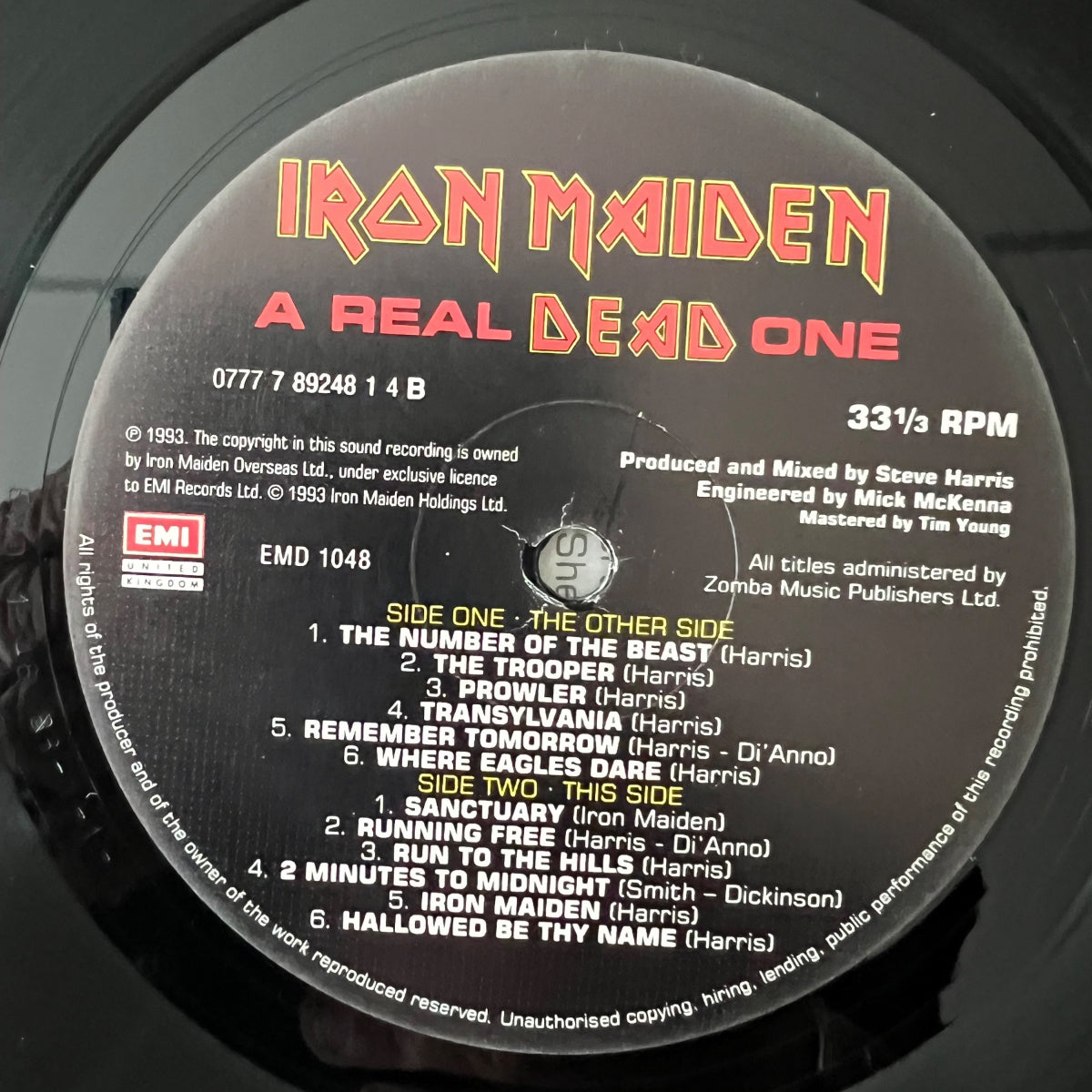 Iron Maiden - A Real Dead One / 1. UK-Press. 1993 - (M-/M-)