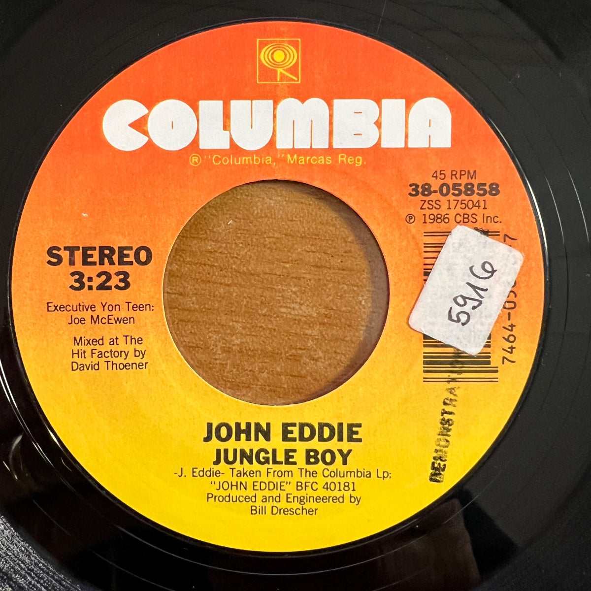 John Eddie - Jungle Boy / 1. US-Press. 1986 - (M-/M-)