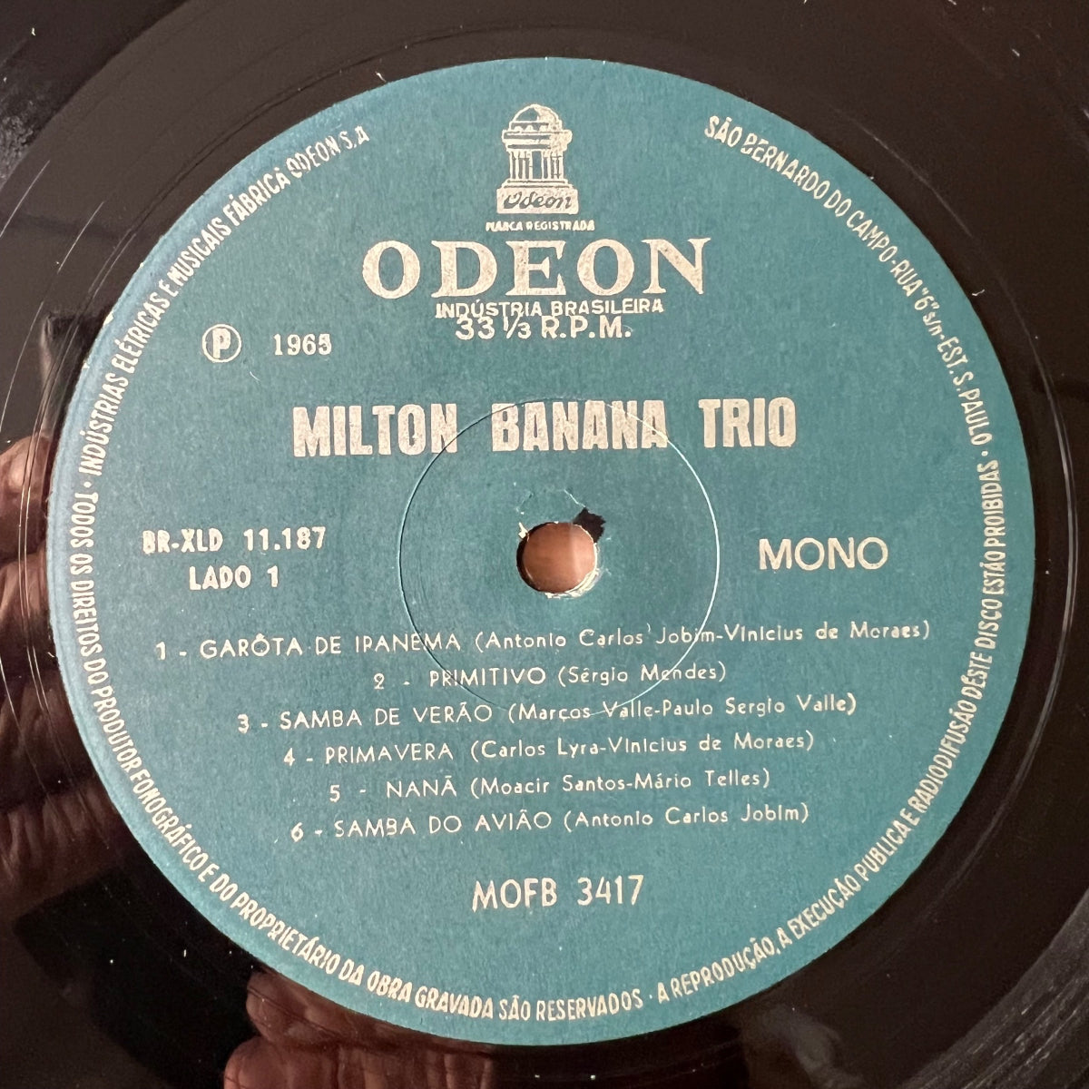 Milton Banana Trio - Idem / 1. Brasil-Press. 1965 - (M-/M-)