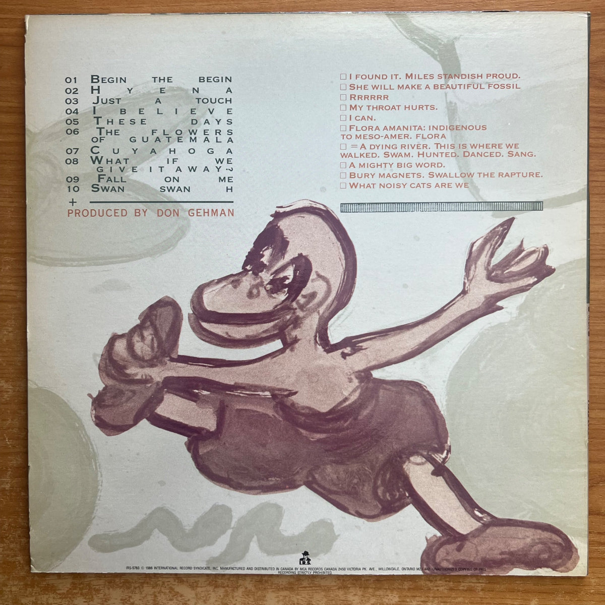 R.E.M. - Lifes Rich Pageant / 1. Kanada-Press. 1986 - (M-/M-)