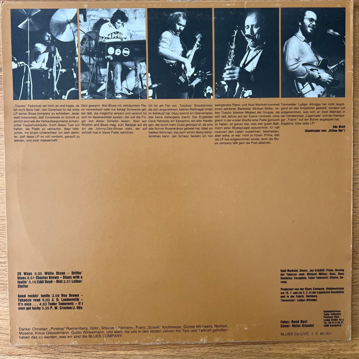Blues Company - Live / 1. D-Press. 1980 - (M-/VG+)