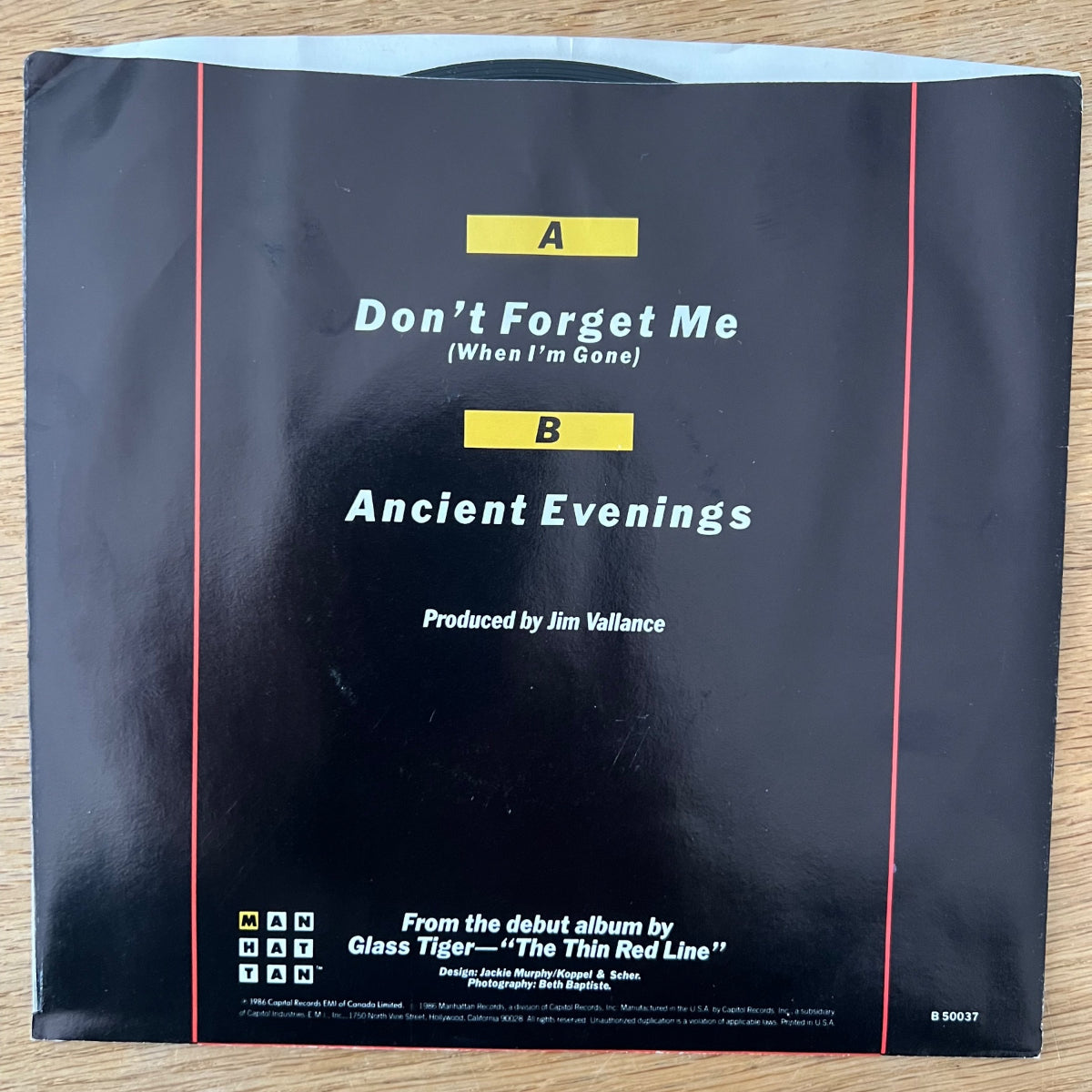 Glass Tiger - Don't Forget Me / 1. US-Press. 1986 - (M-/M-)