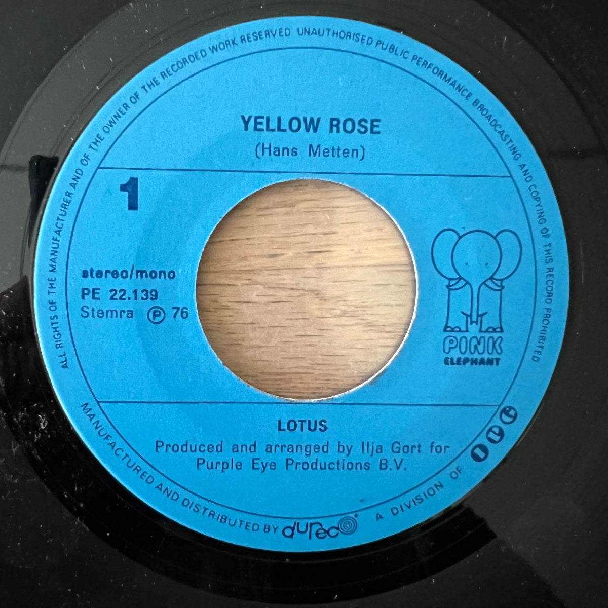 Lotus - Yellow Rose / 1. NL-Press. 1976 - (M-/VG++)