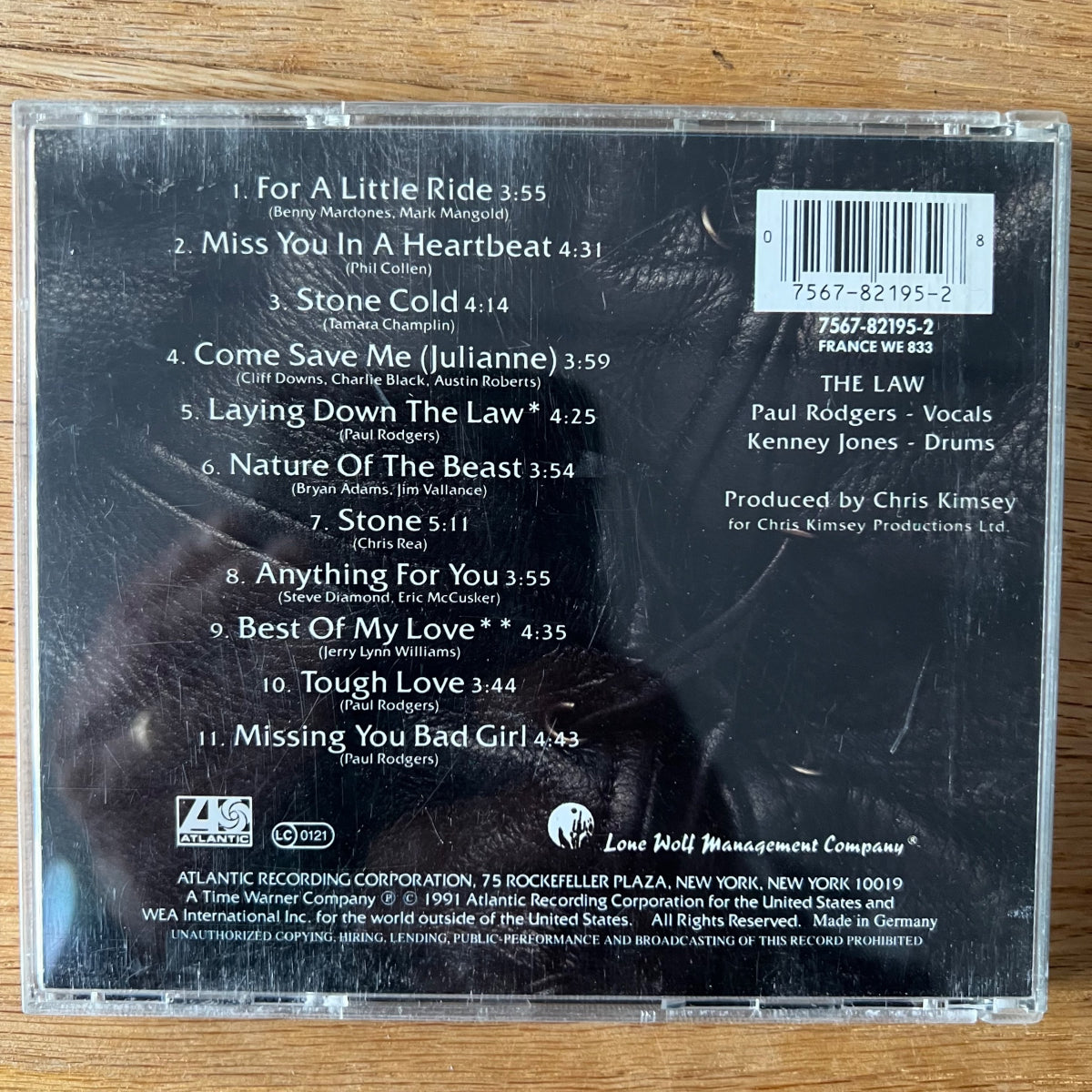 Law (Paul Rodgers) - Same / CD - 1. D-Press. 1991 - (M-/M-)