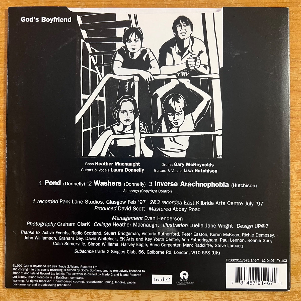 God's Boyfriend - Pond / 7" EP - 1. UK 1997 - 3 Track EP - (VG++/M-)