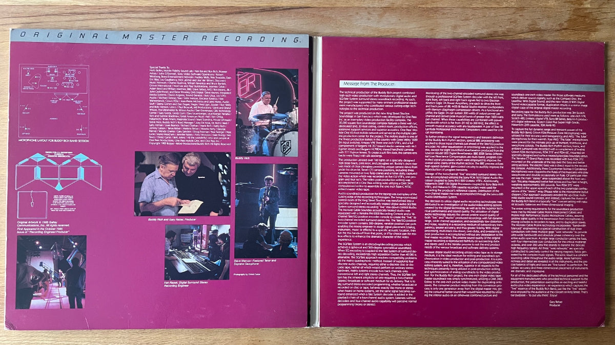 Buddy Rich & His Band - Live On King Street / Audioph. MFSL 1986 - (M-/VG+)