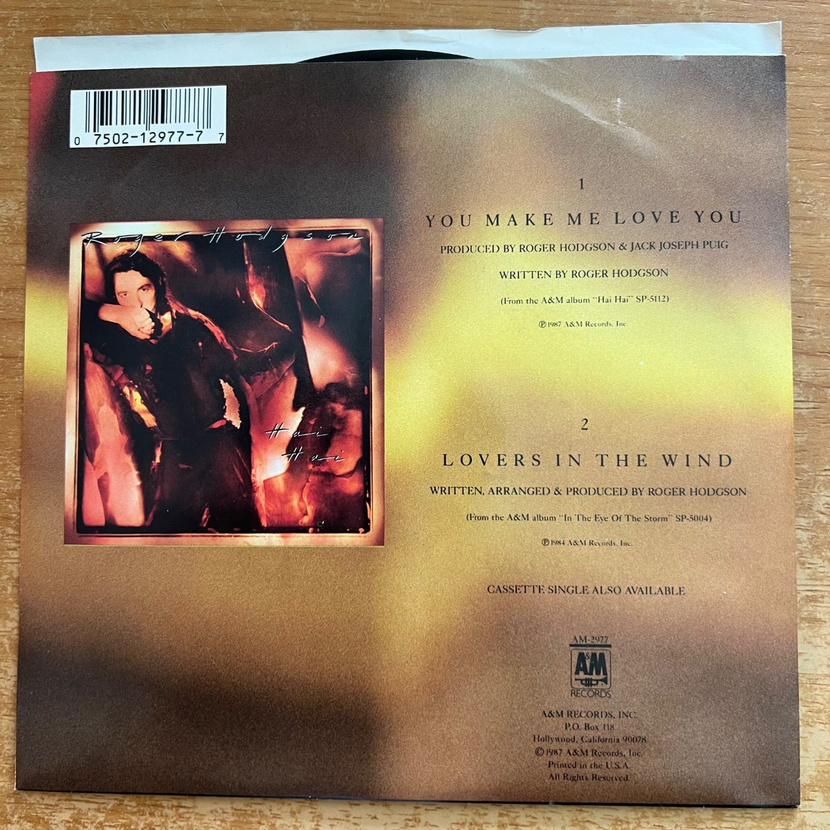 Roger Hodgson - You Make Me Love You / 1. US-Press. 1987 - (M-/VG++)