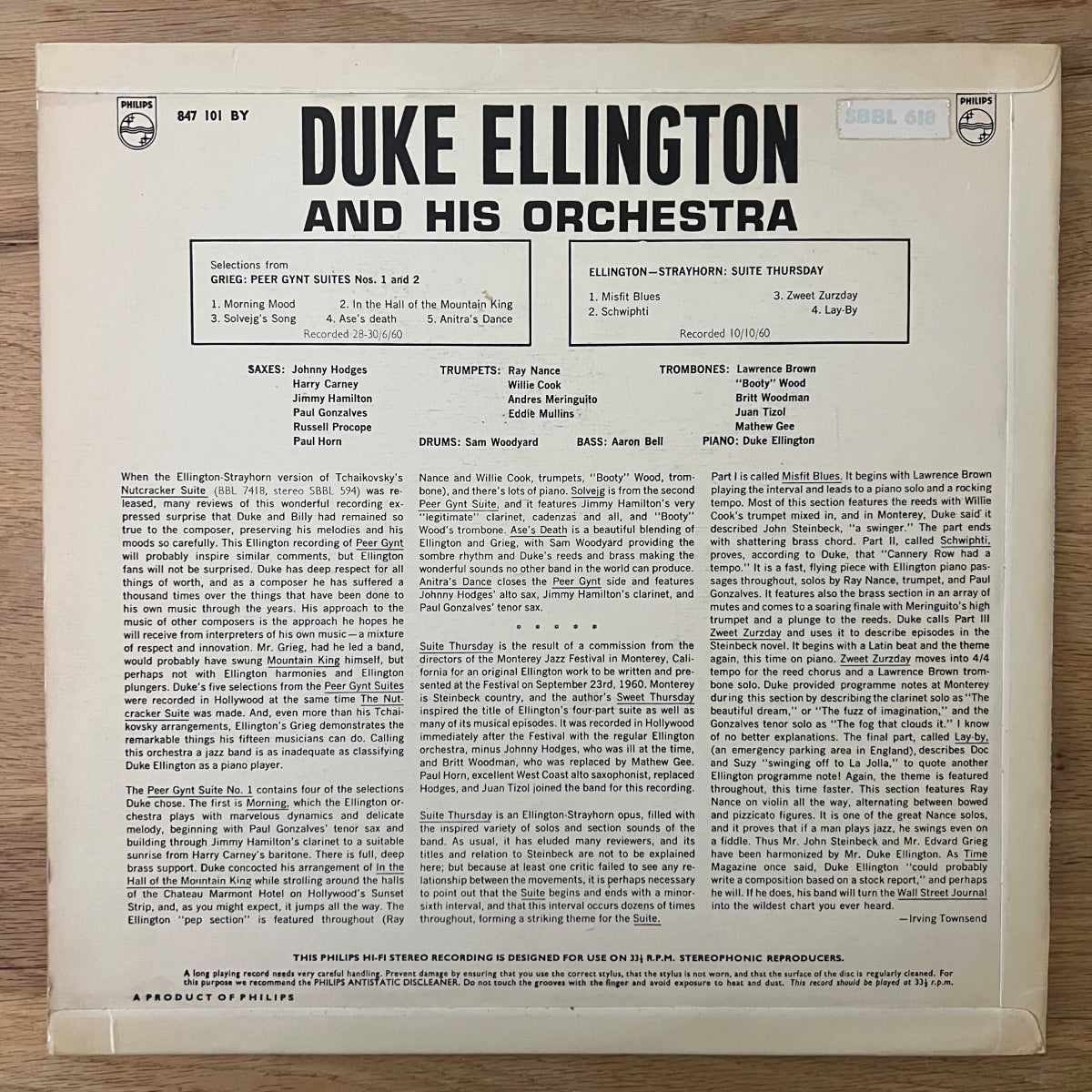 Duke Ellington - Peer Gynt Suite Nos. 1&2 / UK-Press. 1961 - (VG+/VG++)