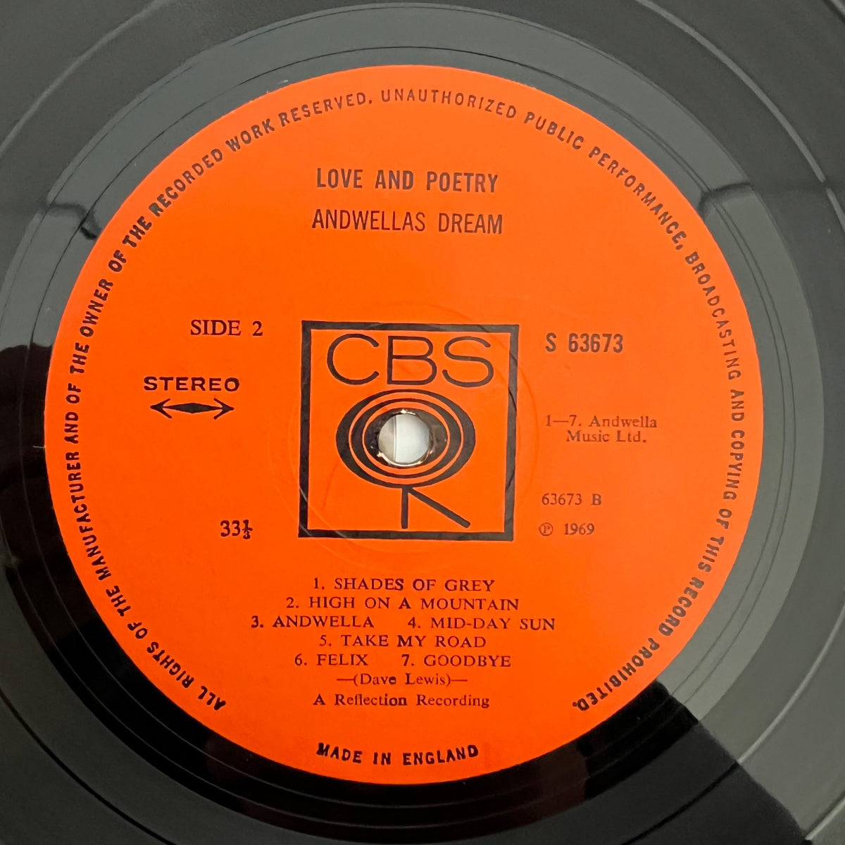 Andwellas Dream - Love And Poetry / 1. UK-Press. 1969 - (M-/VG++)