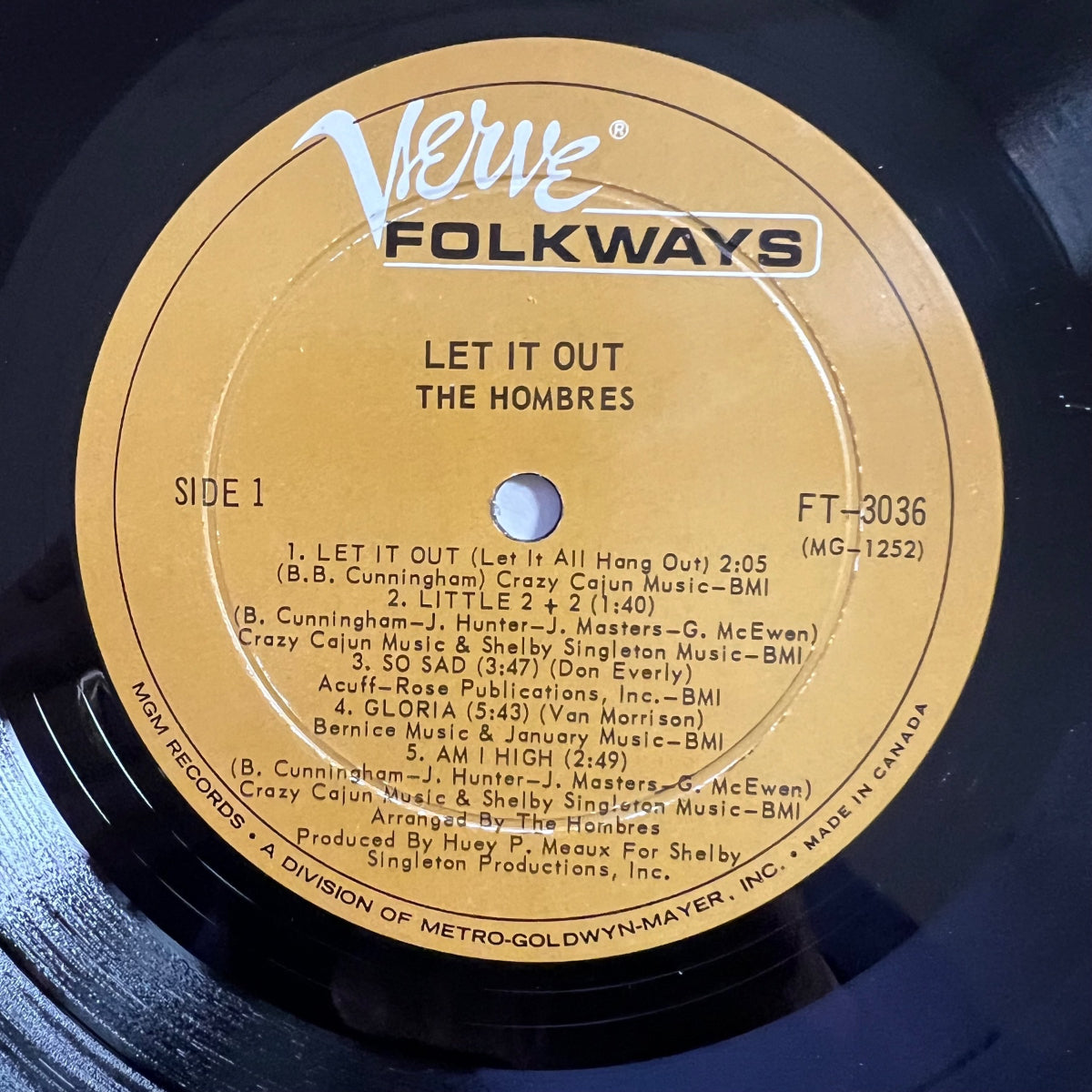 Hombres - Let It Out / 1. Canada Press. 1968 - (M-/M-)