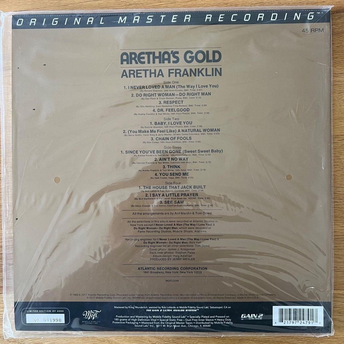 Aretha Franklin - Aretha's Gold / Audiophile MFSL 2017 - (Mint & Sealed)