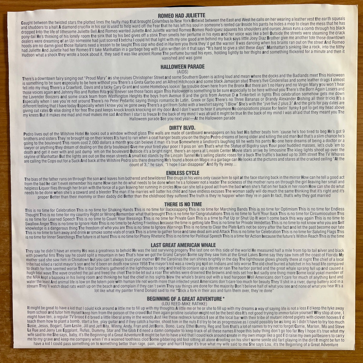 Lou Reed - New York / 1. D-Press. 1989 - (M-/M-)