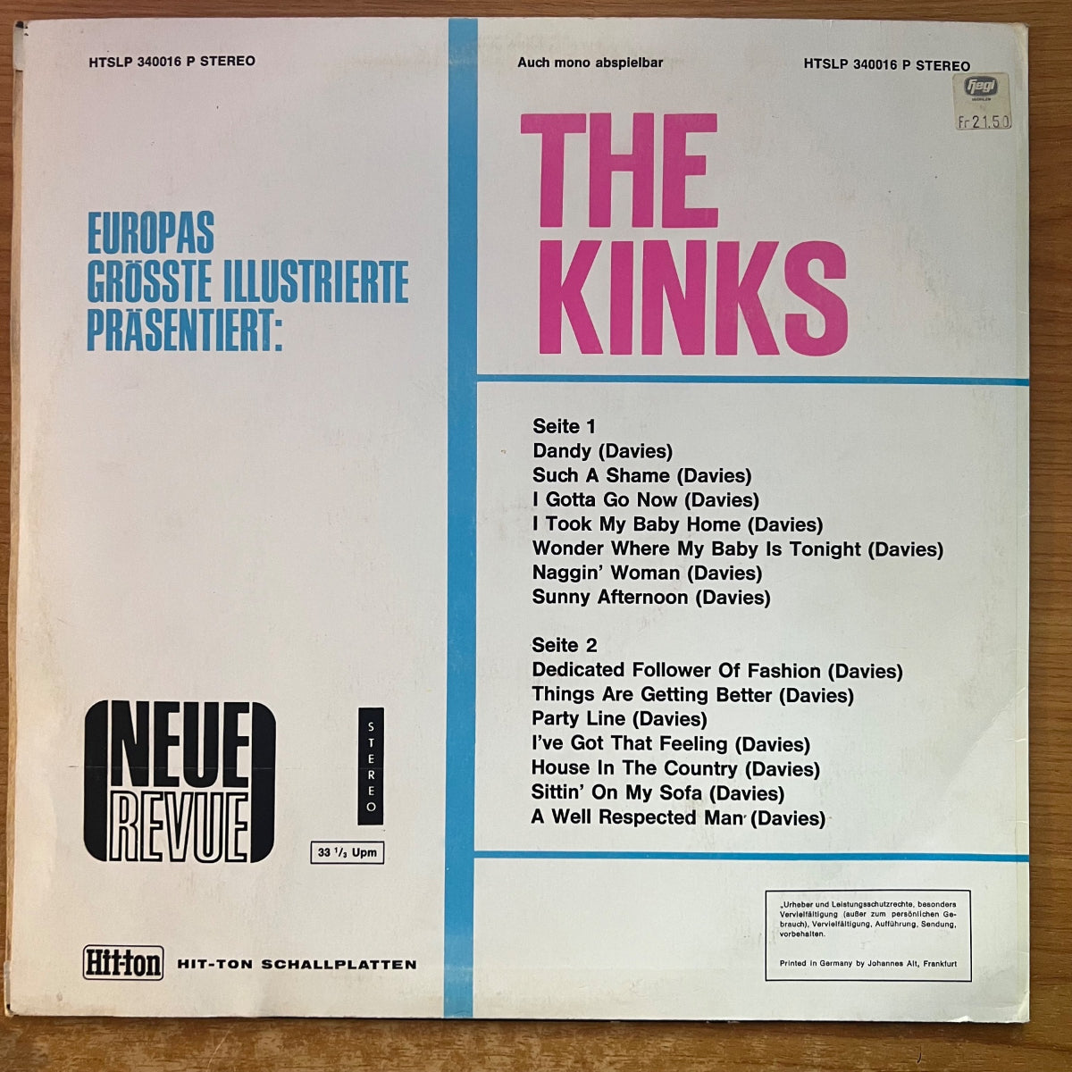 Kinks - Die Neue Kink Revue / 1. D-Press. 1967 - (VG++/VG++)