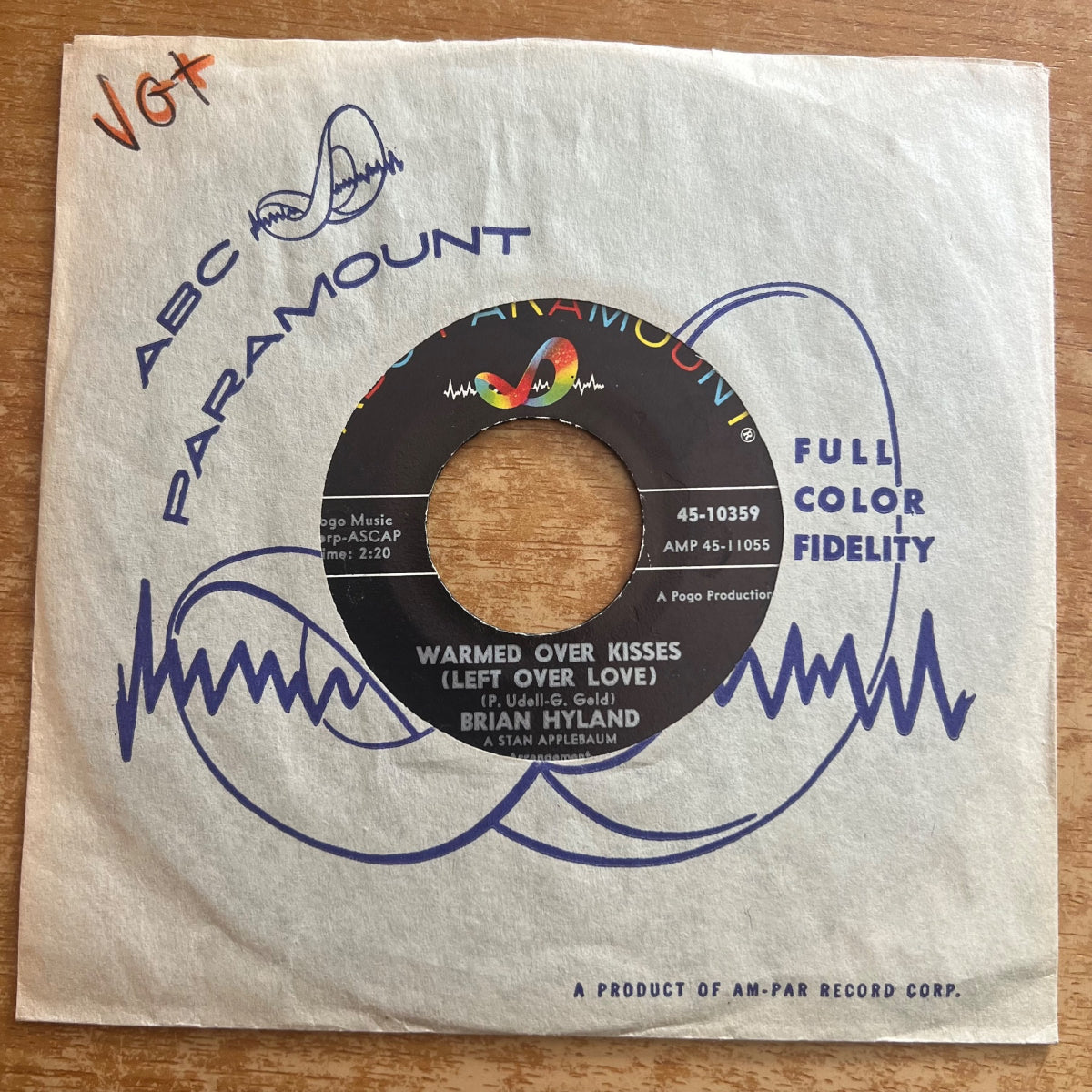 Brian Hyland - Warmed Over Kisses / 1. US-Press. 1962 - (VG+/VG+)