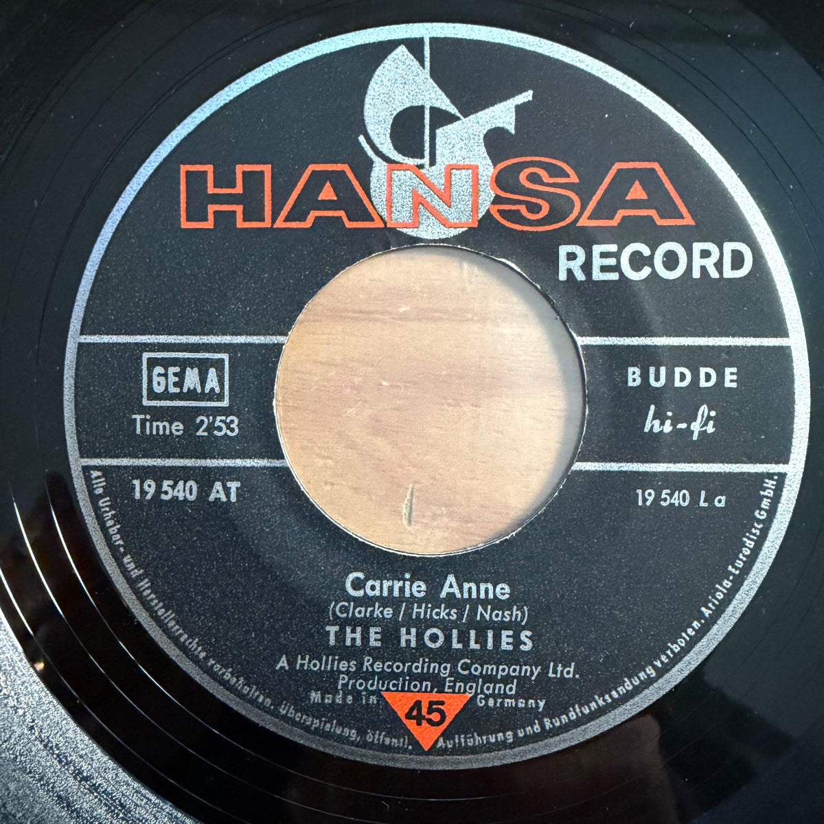 Hollies - Carrie Anne / 1. D-Press. 1967 - (VG++/VG+)