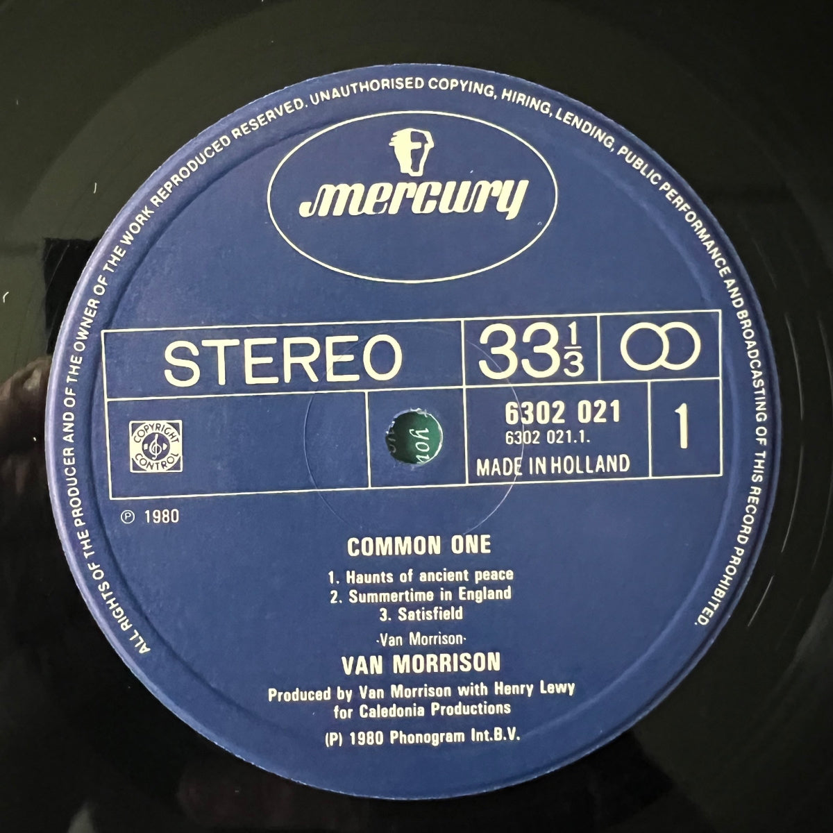Van Morrison - Common One / 1. NL-Press. 1980 - (M-/M-)