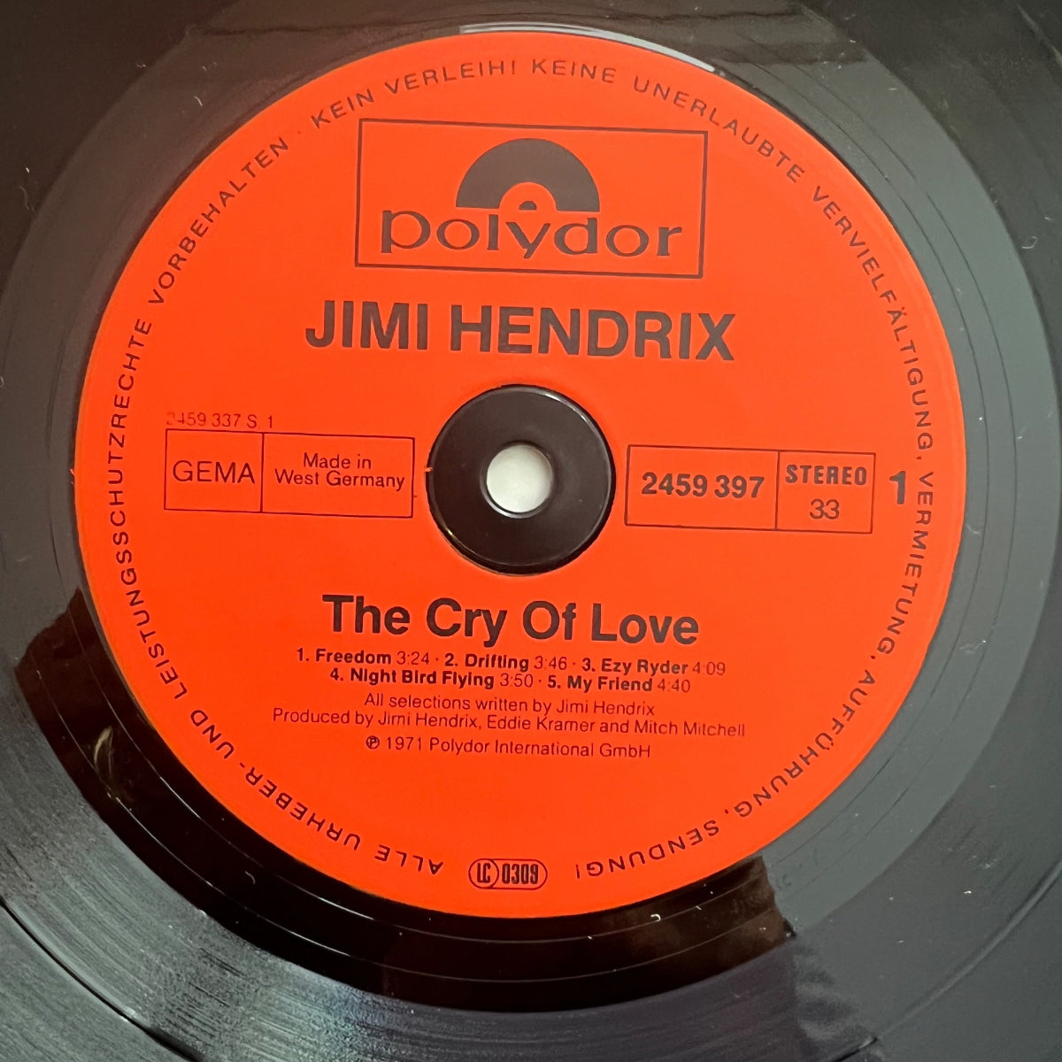 Jimi Hendrix - The Cry Of Love / D-Press. RE - (M-/M-)